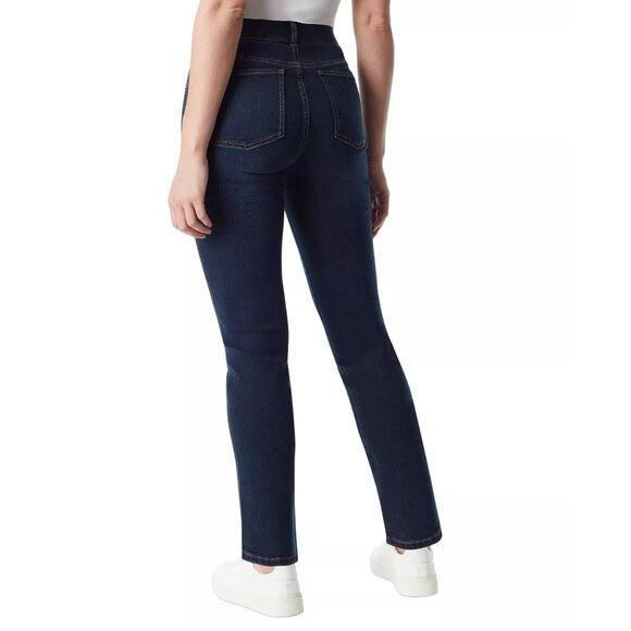 Gloria Vanderbilt Womens Amanda Pull On Slim Straight Jeans Dark Blue Size 4 NWT - Picture 5 of 7